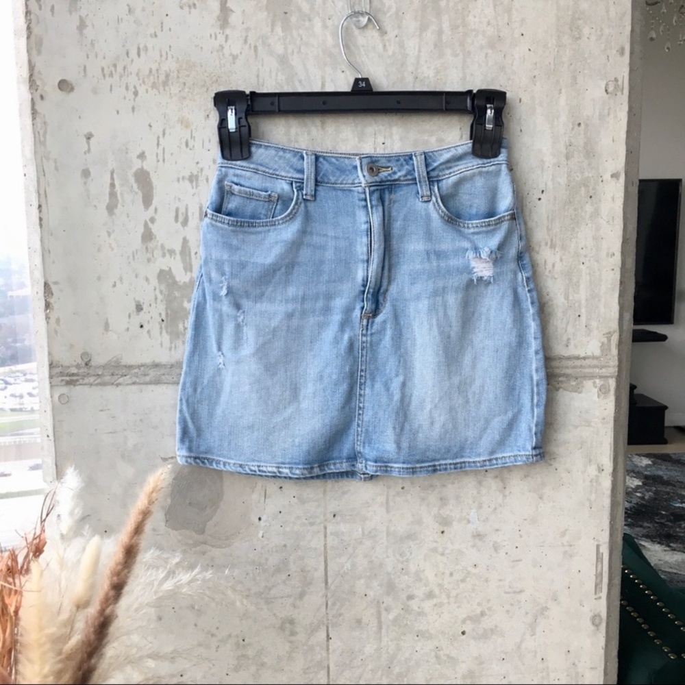 Arizona Jean Co. Distressed Denim Mini Skirt 5
